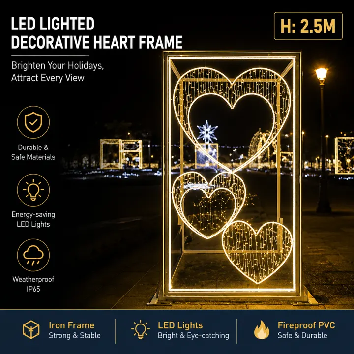 Romantic Wedding Plaza Interactive Walk-Through Photo-Op Landmark