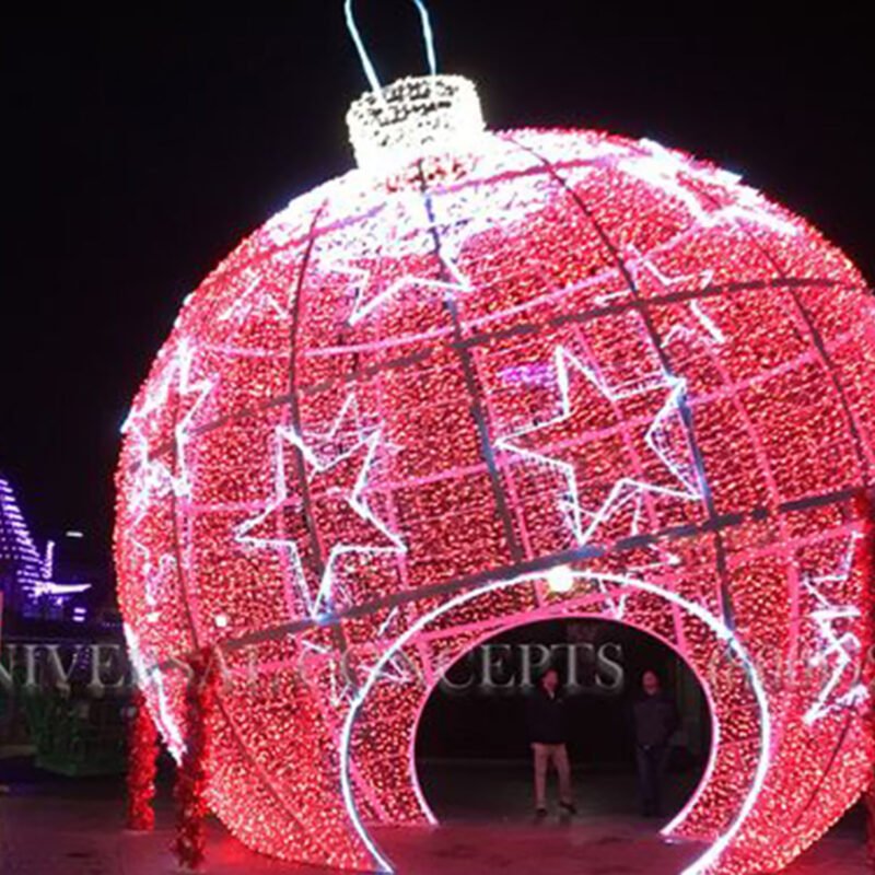 Red Bauble Light Entrance with Stars — JQ-23N-654