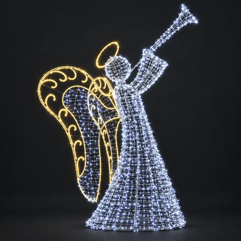White Trumpeting Angel Motif Light — JQ-23N-947