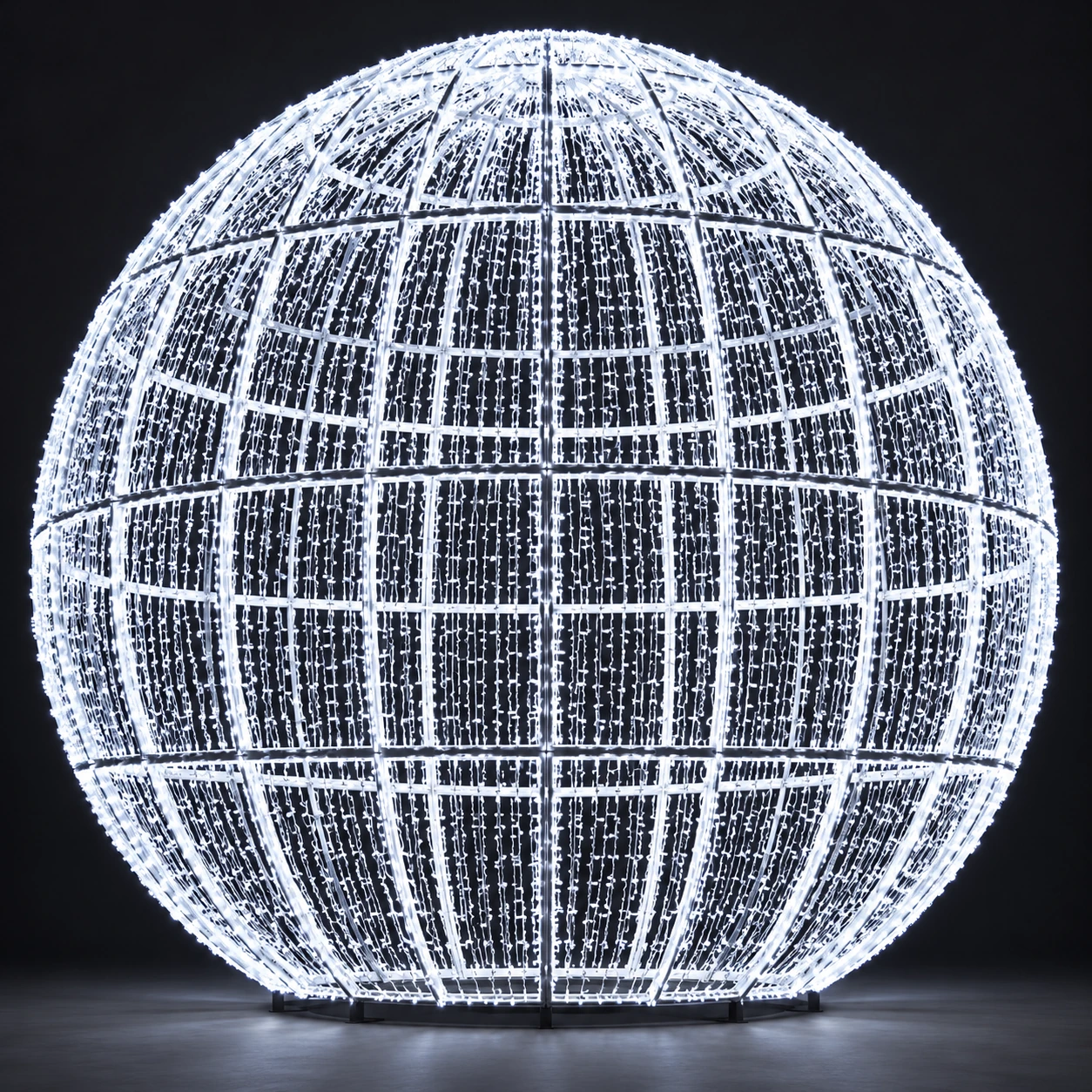 AI-assisted design reference: White Spherical Light Frame.