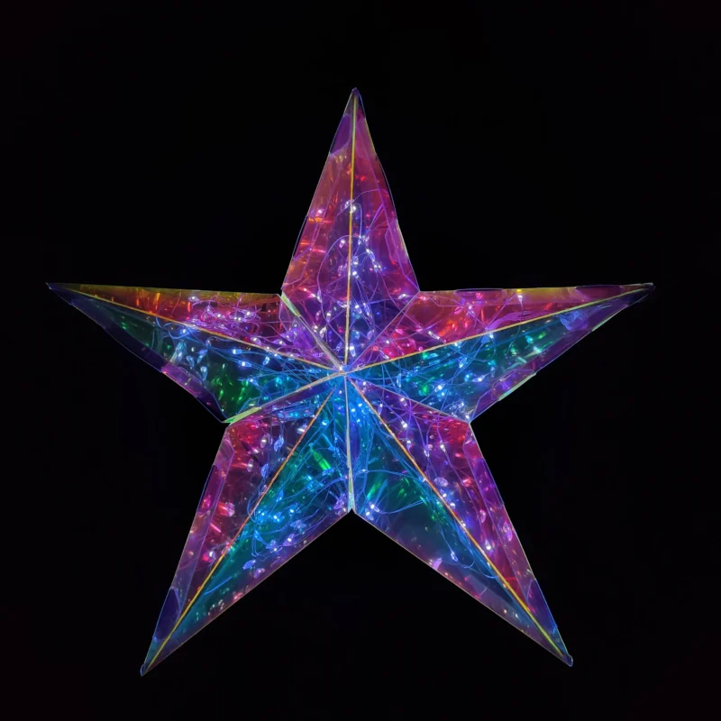 Faceted Iridescent Star Decoration