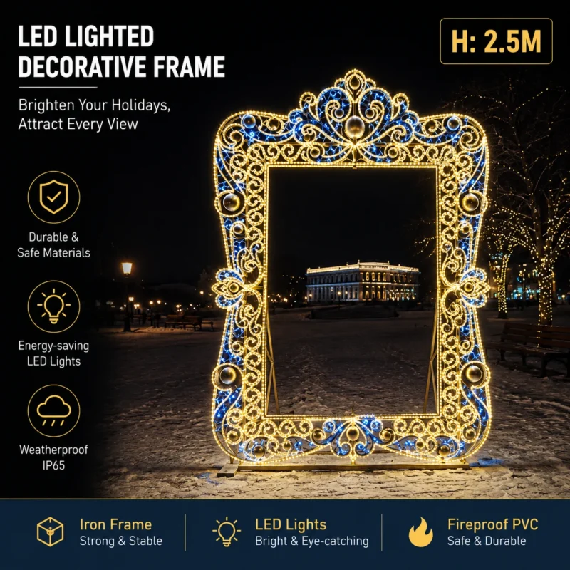 Ornamental Golden Photo Frame Light