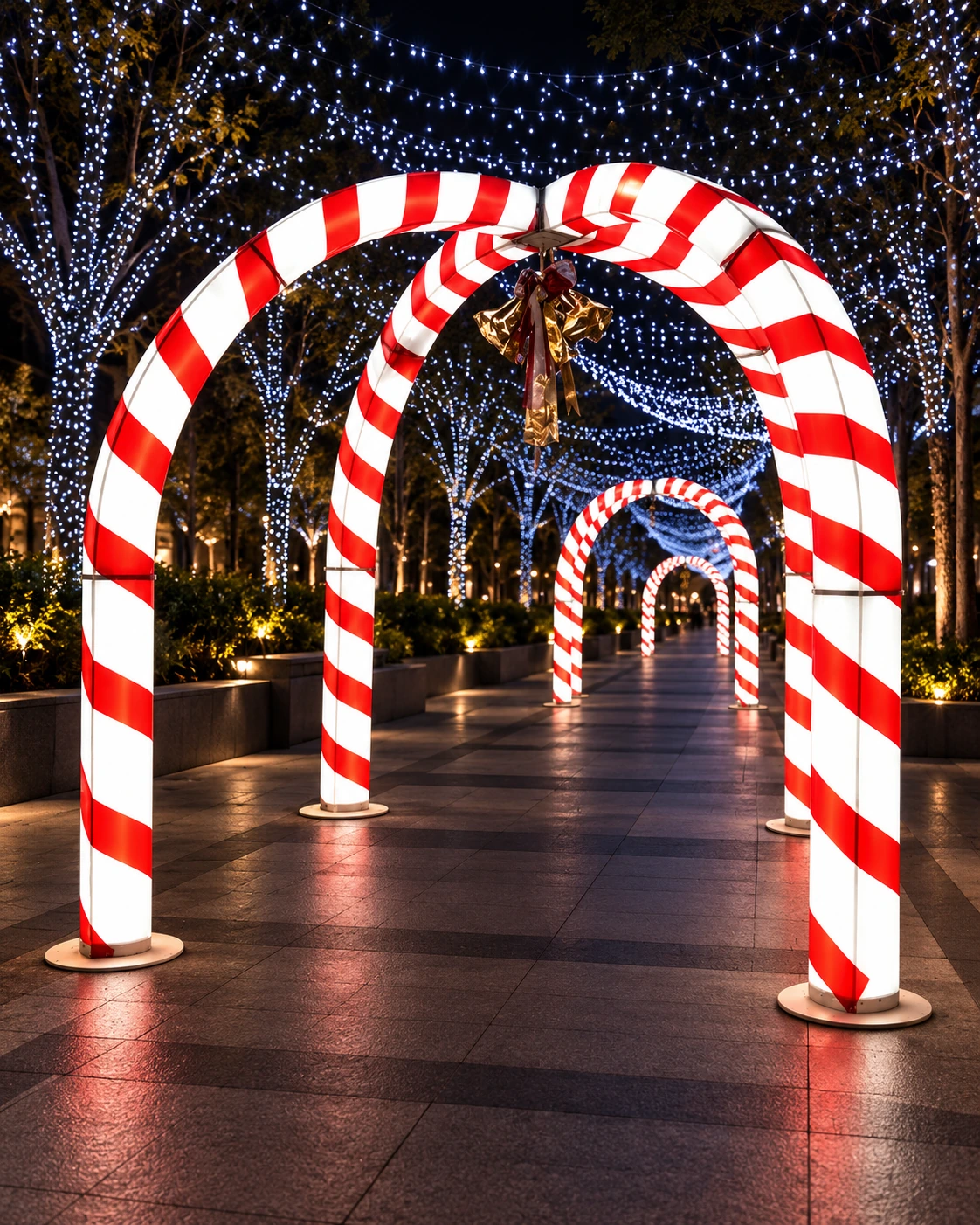 Design reference: Candy Cane Light Tunnel.