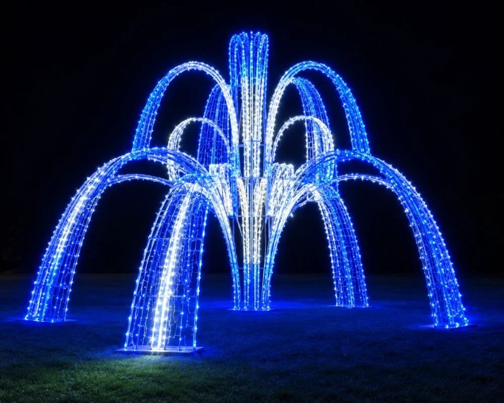 Blue Dome Fountain Light Sculpture — LH027