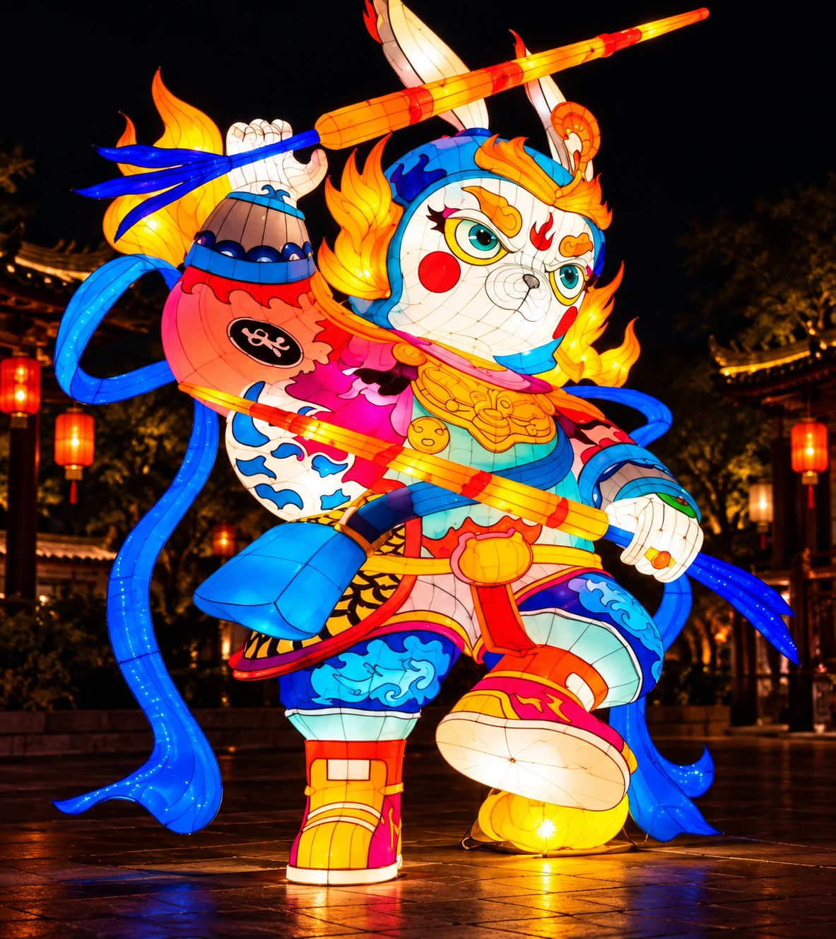 Design reference: Colourful Warrior Character Lantern.