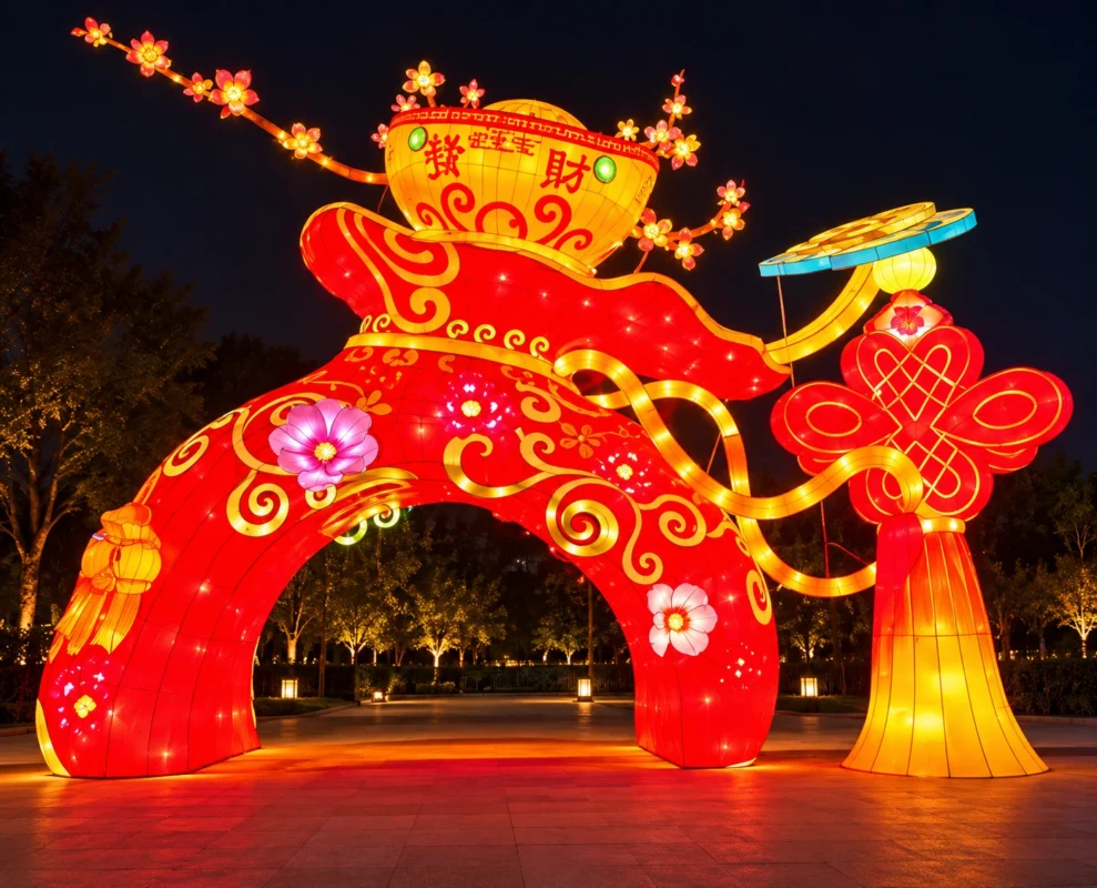 Red Dragon-Themed Lantern Entrance — JQ-C25-R210