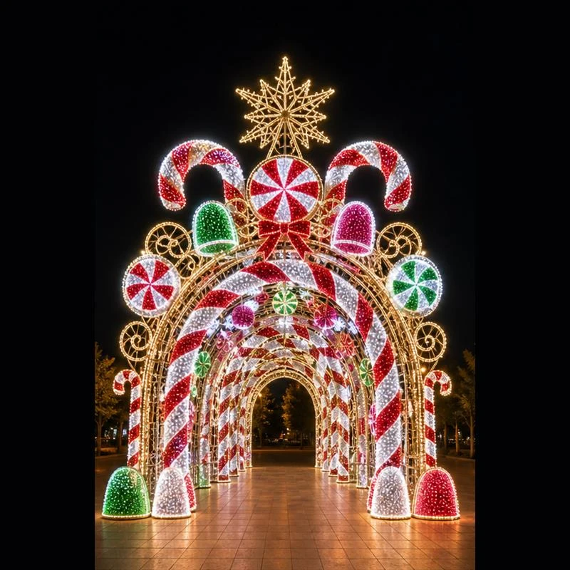 Candy Cane and Peppermint Light Arch &mdash; yxgm20