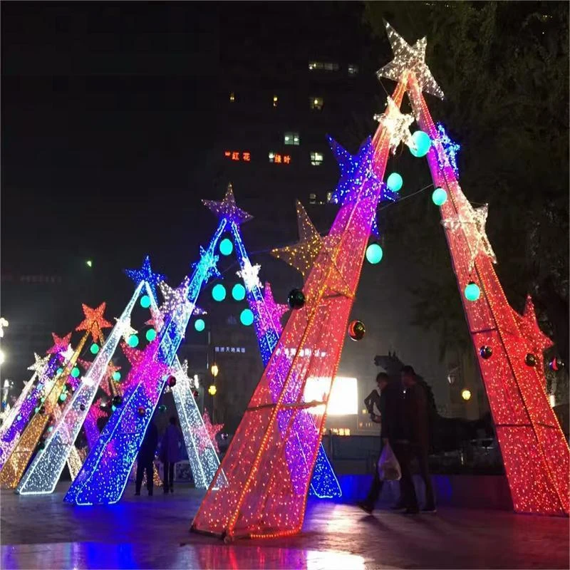Colourful Christmas Tree Light Tunnel &mdash; yxgm19