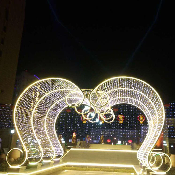 White Swirl Light Entrance Arch — yxgm20