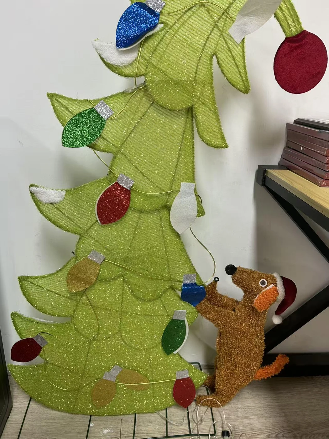 Green Decorative Christmas Tree Figure.