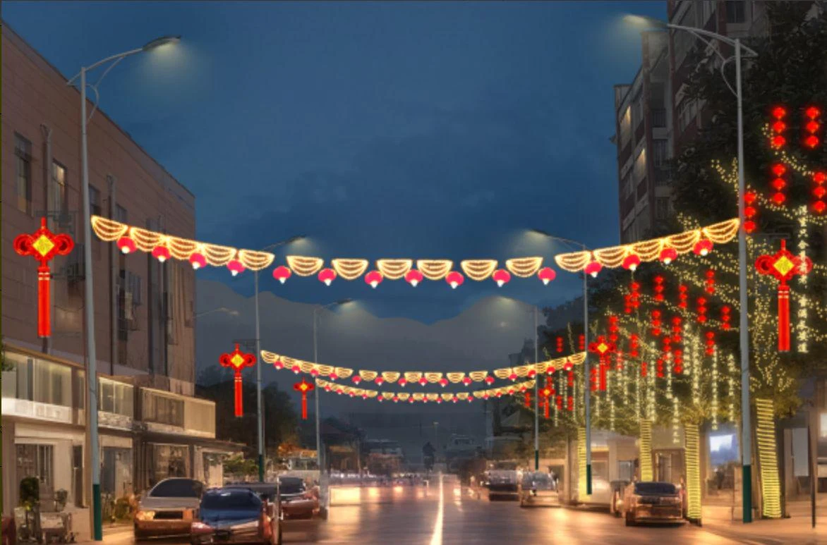 Red Lantern Street Light Canopy — TM006