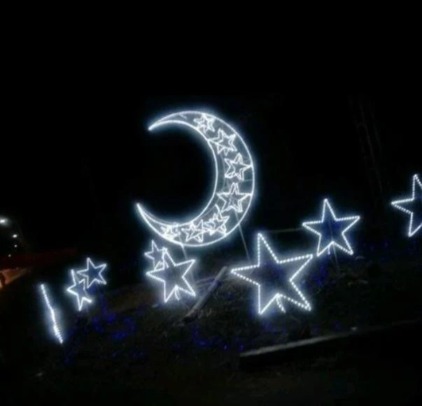 Crescent Moon and Three-Star Motif Light — DP012