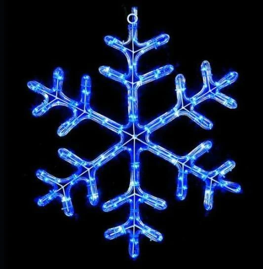 Blue Branching Snowflake Motif Light — DP014