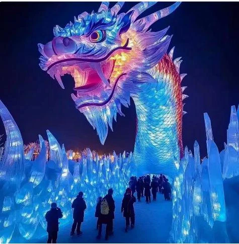Blue Dragon Lantern Display — JQ-C25-R052